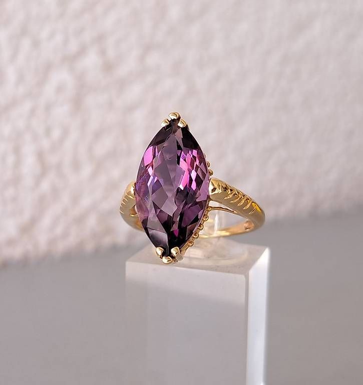 Anelli: Ring mit Amethyst GG 375 – Usato da Stans venduto da wer_fd5f 3