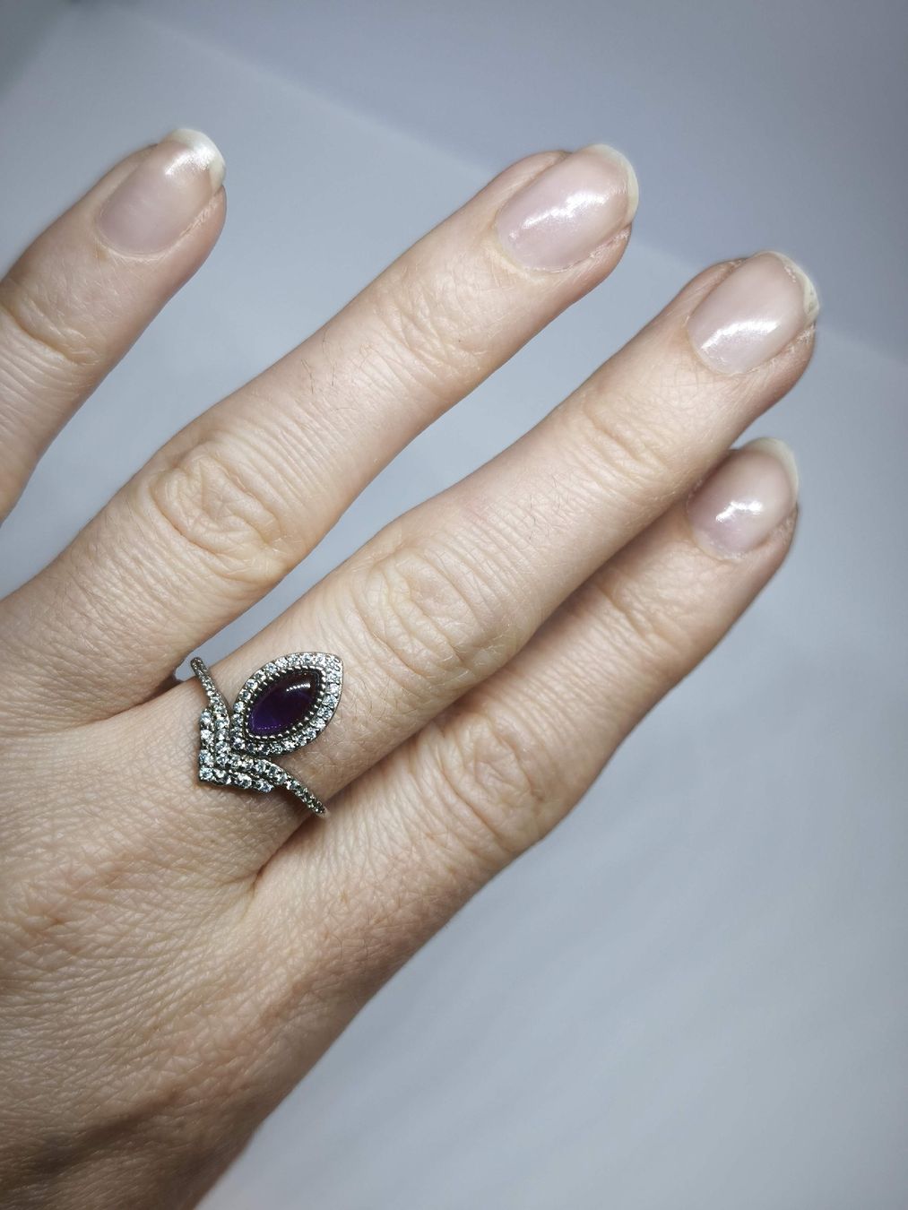 Anelli: Amethyst Ring 925 Silber Gr. Verstellbar NEU – Nuovo (secondo la descrizione) da St. Gallen venduto da GIULESGG 9