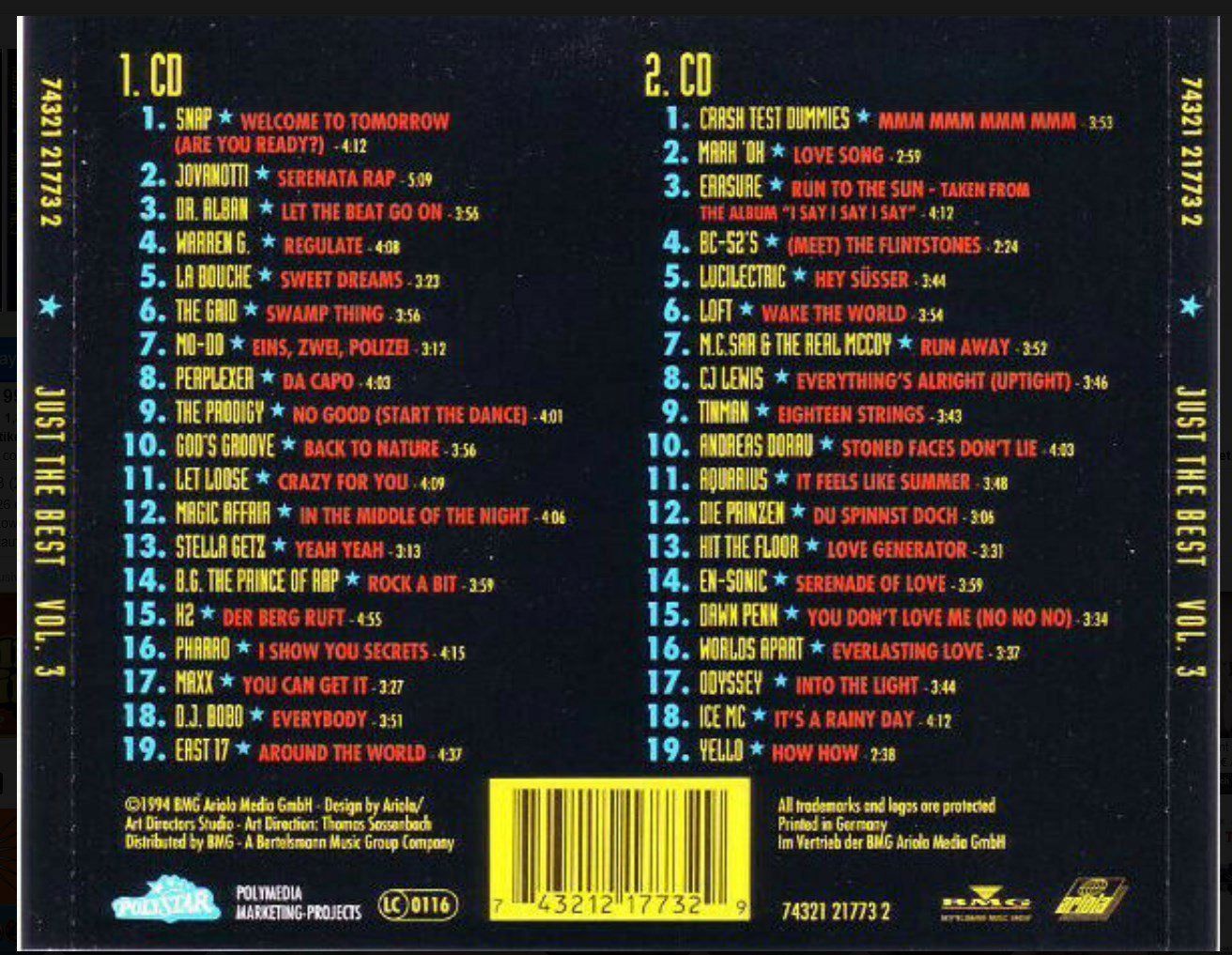 CD: Doppel-CD Just the Best Vol. 3 1994 – Usato da Uster venduto da Andreas7 1