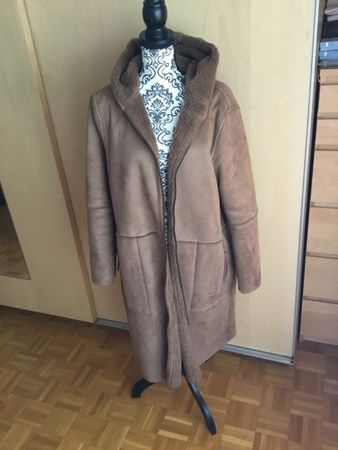 Jacke‘s Teddy Wintermantel mit Kapuze zum wenden Gr 44