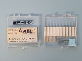 HSSCO Kleinstbohrer links SPHINX SPIREC, ∅ 0.49 mm, 13 Stück