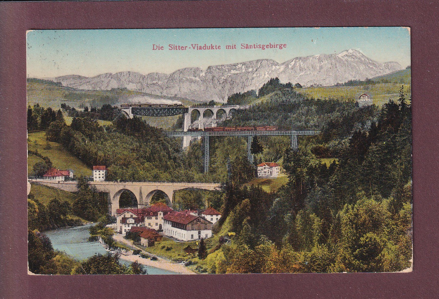 Ansichtskarten: SITTER-VIADUKTE - 1911 – Gebraucht aus Pully von nicecards