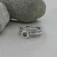 Ring SET 925 Sterling Silber & Edelstahl  Grösse 58