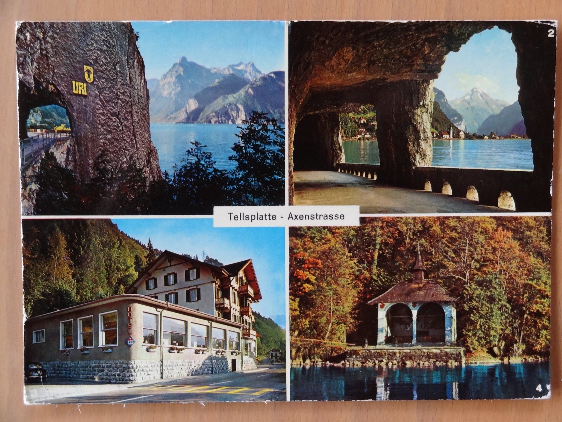 Cartoline postali: Tellsplatte - Axenstrasse - 1976 – Usato da St Léonard venduto da Riglin