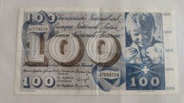 100 Franken 1965, Banknote Schweiz (LP2)