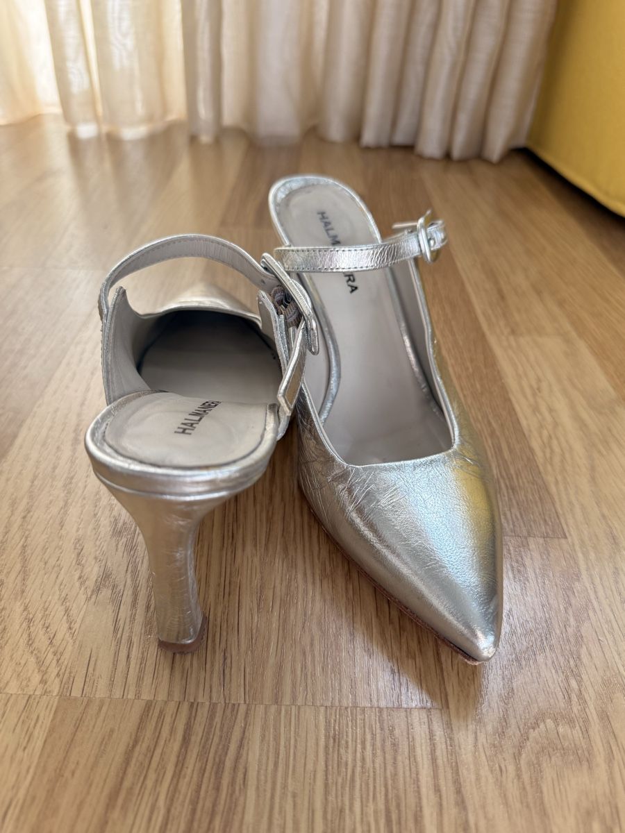 Scarpe da donna: Halmanera Slingpumps Silber, Gr. 39.5 - Sommer! – Usato da Zürich venduto da Ambika01 1