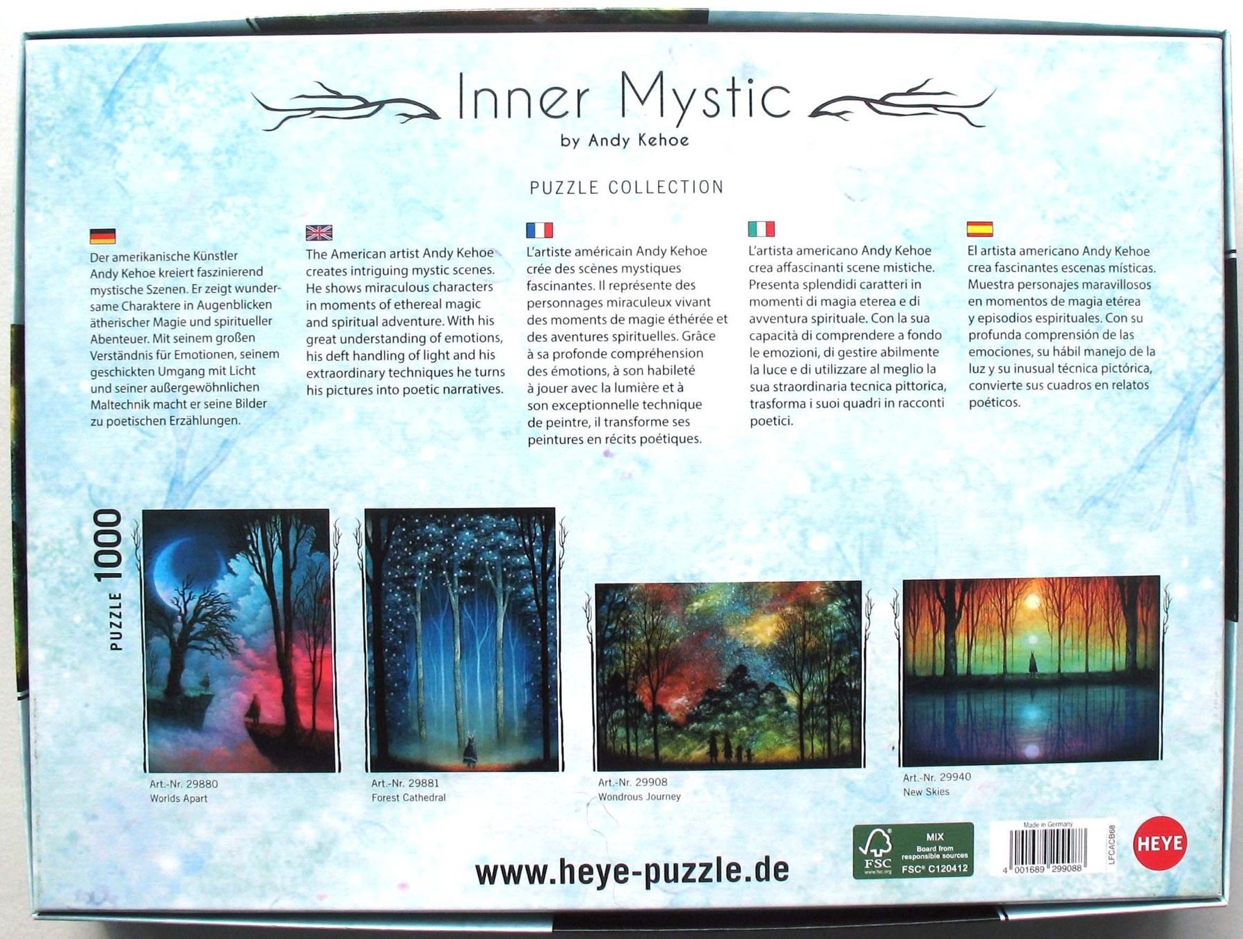 Heye Puzzle: Heye Puzzle 1000 - Inner Mystic – Usato da Luzern venduto da Baumhuepfer01 1