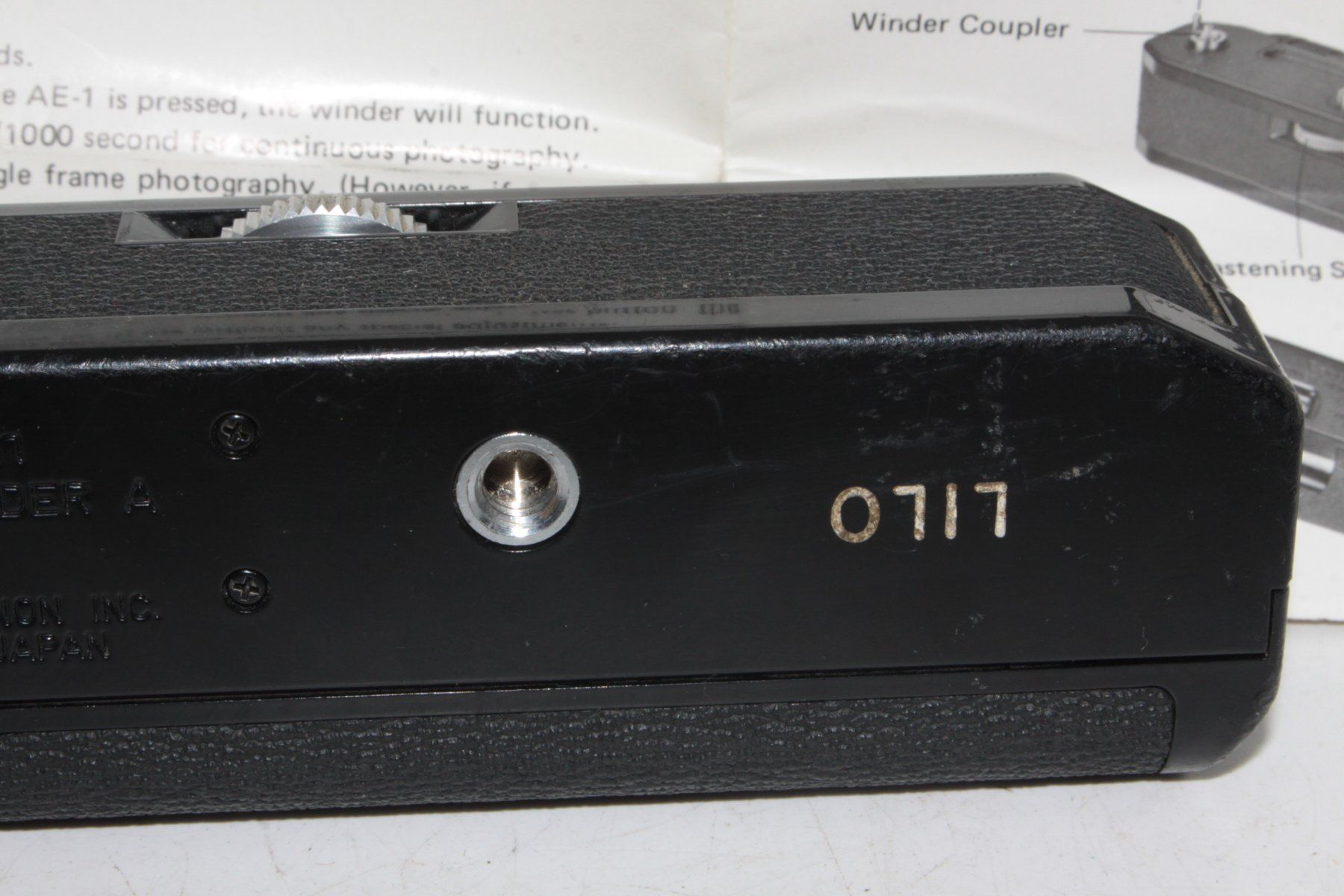 Canon Kamera: CANON Motor POWER WINDER A + Anleitung – Gebraucht aus Allschwil von  1