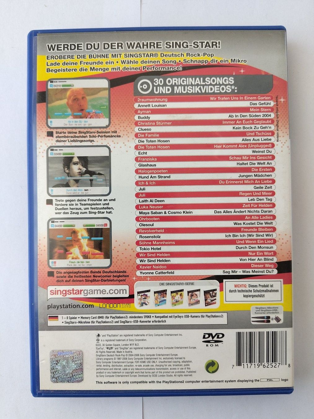 Spiele: Singstar - Deutsch Rock-Pop - Playstation 2 - PS2 – Gebraucht aus Kloten von SuperRetroPixels 1