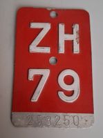 Velonummer / Velo Nummer ZH 79