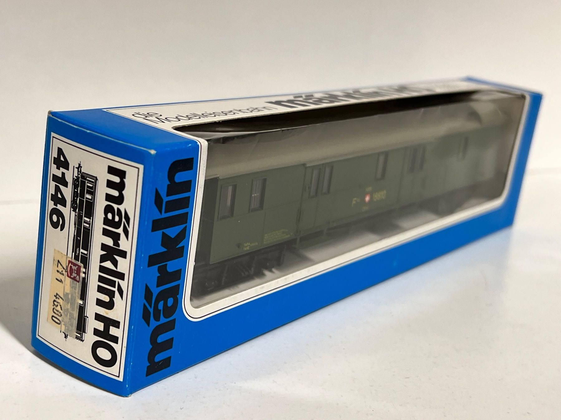 Märklin Modellini di ferrovie: Märklin 4146  H0  Schweizer Oldtimer Gepäckwagen SBB – Nuovo e nell'imballaggio originale da Geroldswil venduto da TopTrain54 2