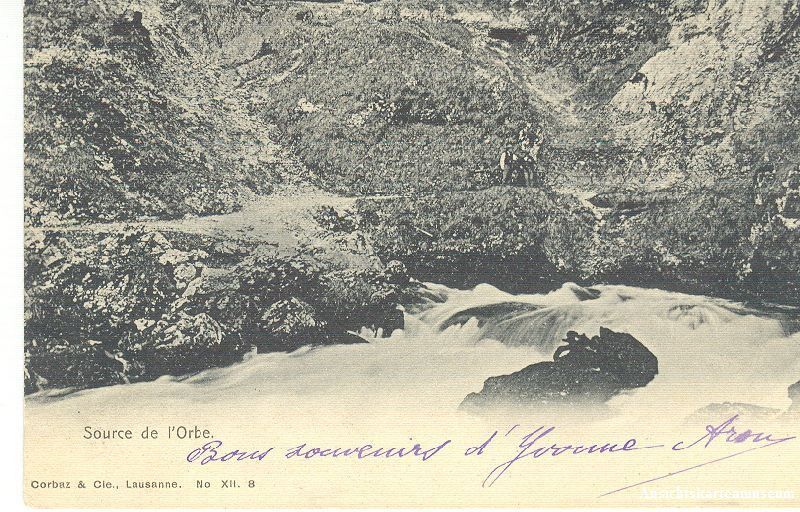 Cartoline postali: Orbe - Source de l'Orbe + 1904 TOP – Usato da Emmenbrücke venduto da teestube