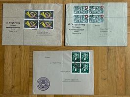 3 Briefe Horlogerie A. Vogt-Füeg, Aedermannsdorf, 1937