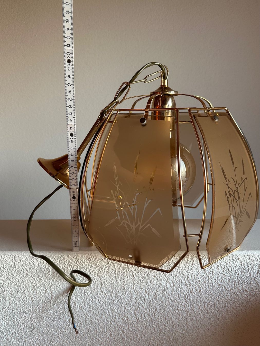 Kronleuchter & Deckenlampen: Vintage Hängelampe aus Glas – Gebraucht aus Zürich von ong8 2