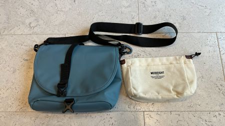 Handtasche blau mit Organizer