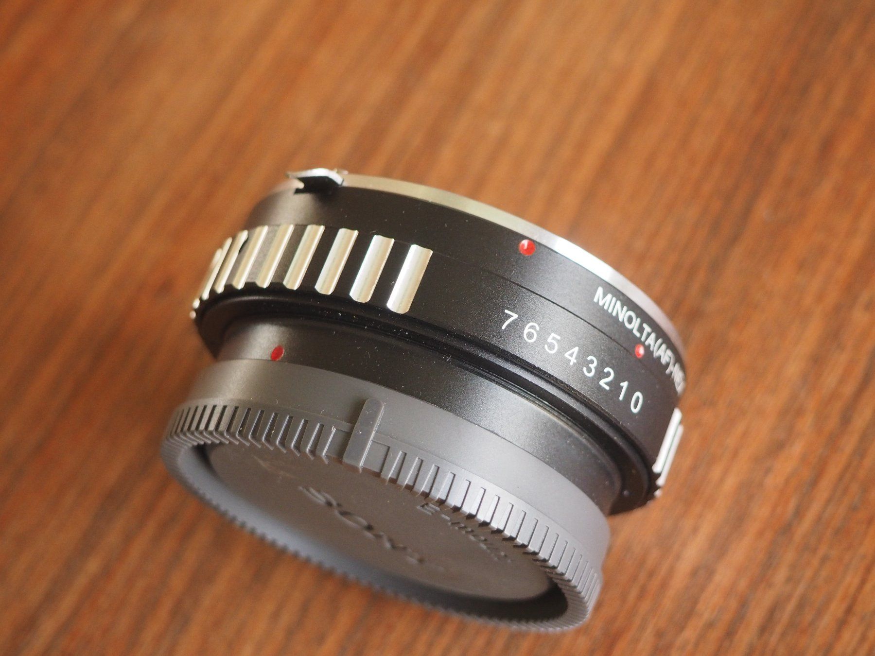 Adattatori foto: Adapter Minota (A/AF)-Objektive an Sony Nex / E-mount – Usato da Cham venduto da Hodinar 1
