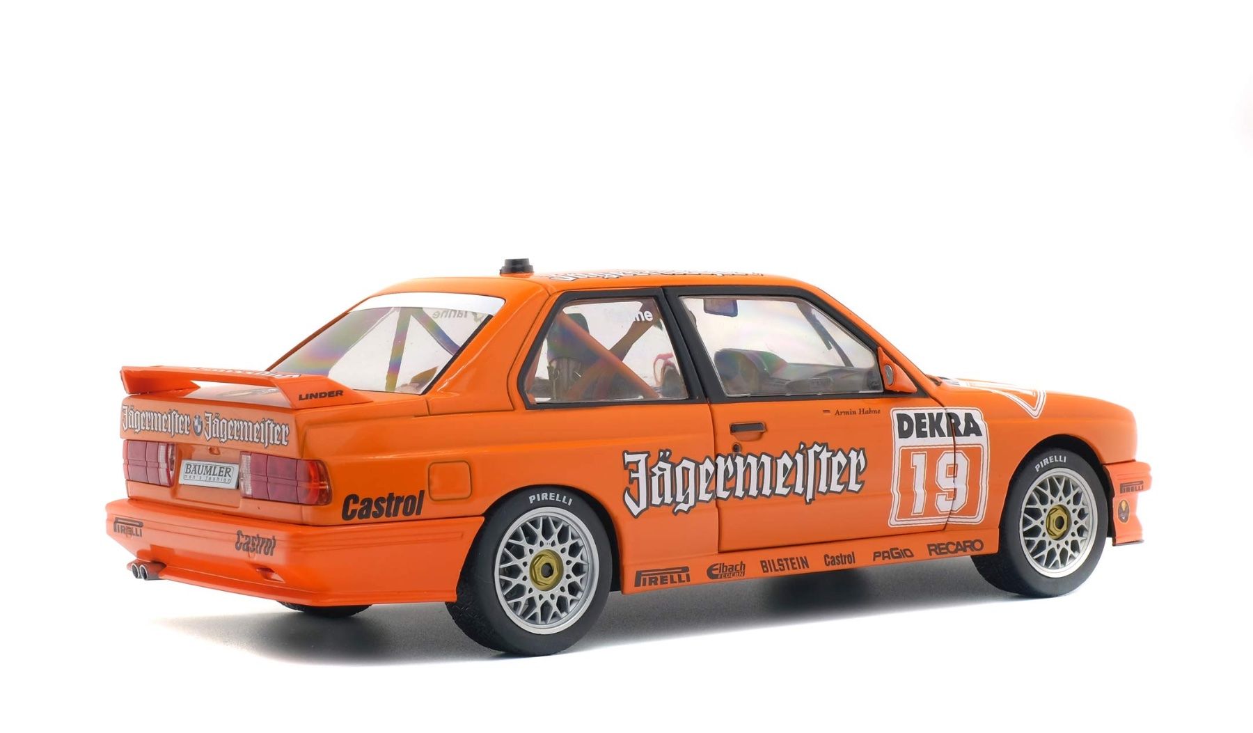 BMW Modellini d'auto: BMW E30 DTM JÄGERMEISTER, im Massstab 1:18 – Nuovo e nell'imballaggio originale da Erlenbach im Simmental venduto da Model_box 7