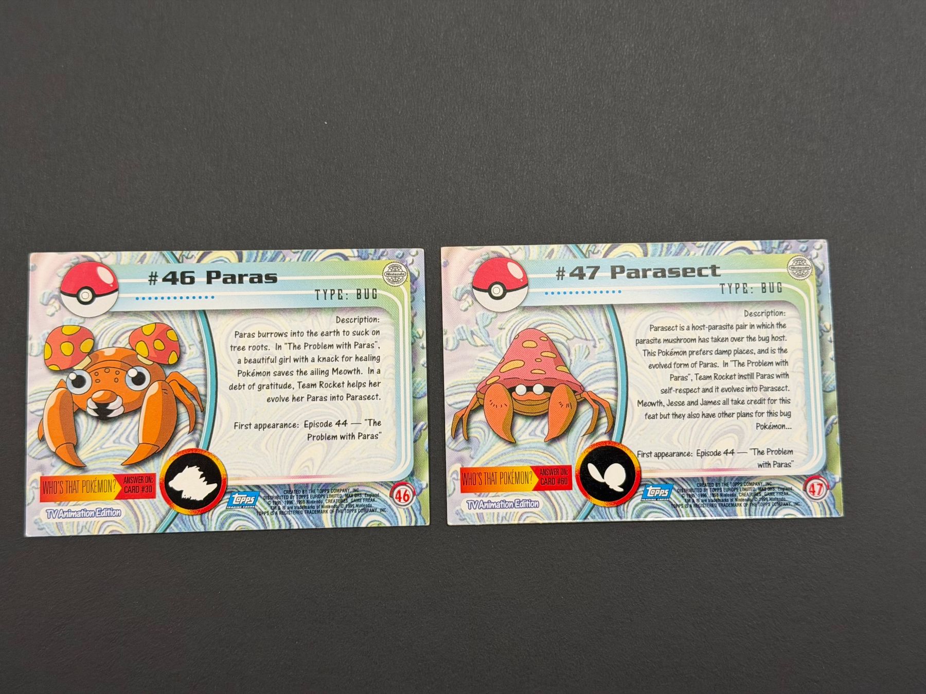 Pokémon Carte collezionabili: Pokémon Topps 1999 / Paras & Parasect – Usato da Zürich venduto da mountainwizard00 1