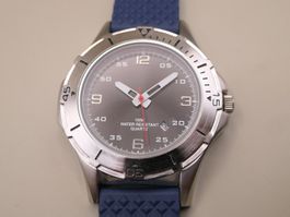 ASCOT Herren Quarzuhr dunkelblaues Band Metall