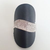 Silber Ring 925 mit Zirkonia Steinen, Grösse 18,9 mm Neu