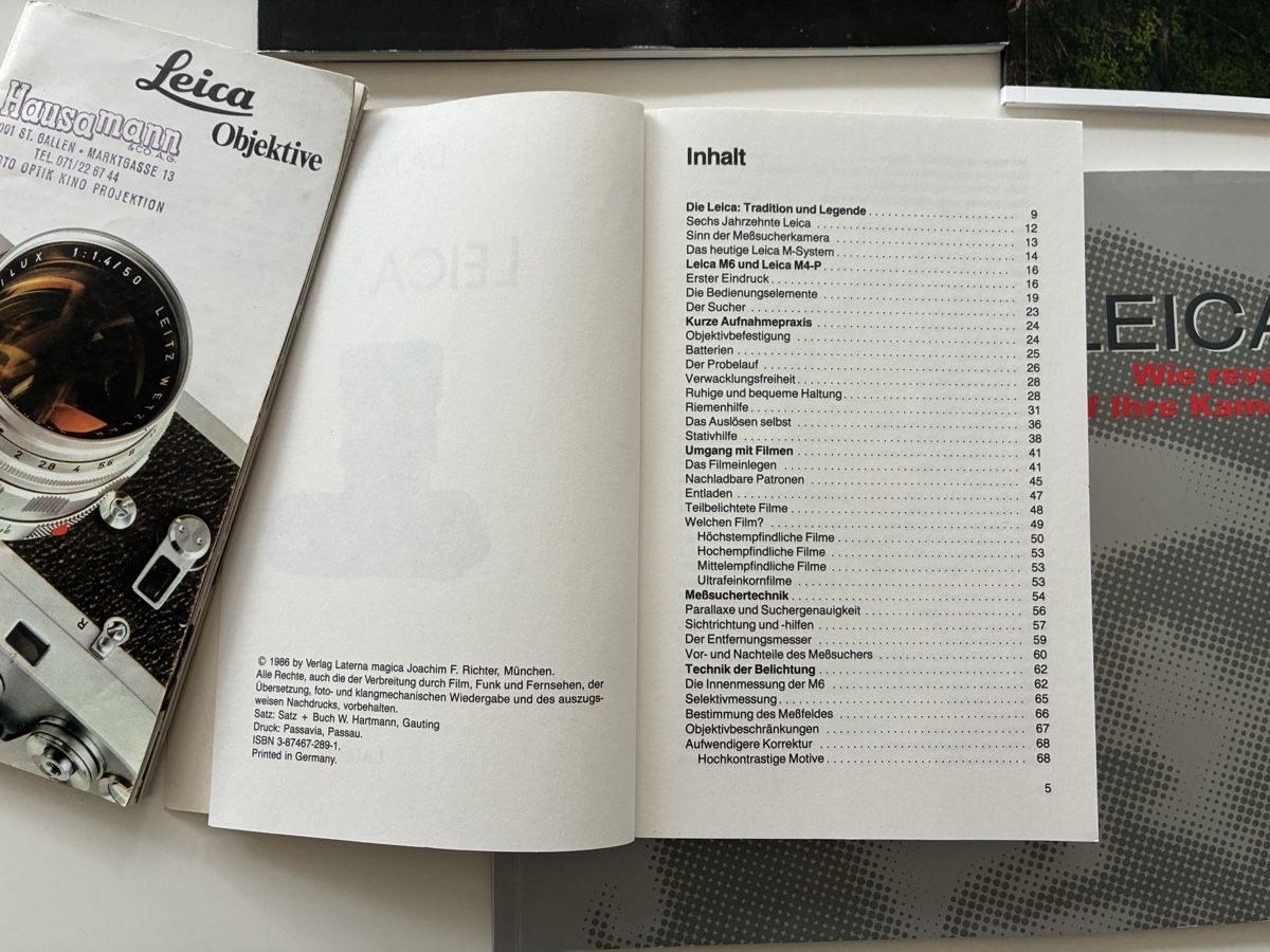 Libri: Leica M6-Bücher & Prospekte Konvolut – Usato da Zürich venduto da ZHCC 3