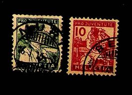 PRO JUVENTUTE 1915  PJ2+3 OBLITÉRÉS. SBK 100.00 / S51