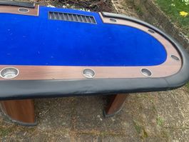Pokertisch für 9 Spieler + Dealerplatz