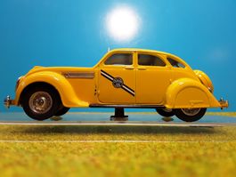 Taxi __ Yellow Cap __ Chrysler Air Flow _ Rextoys _ NEU 1:43