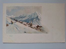 Leysin Winterlandschaft, Künstlerkarte