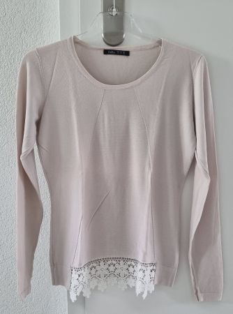 DiKa Pullover, beige, Gr. S, mit Spitze, Top Zustand!