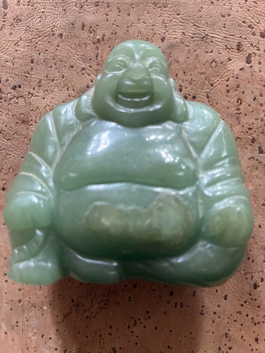 Statuette: Jade Buddha Figur, Glücksbringer 6,5 cm – Usato da Urnäsch venduto da schneewittli.