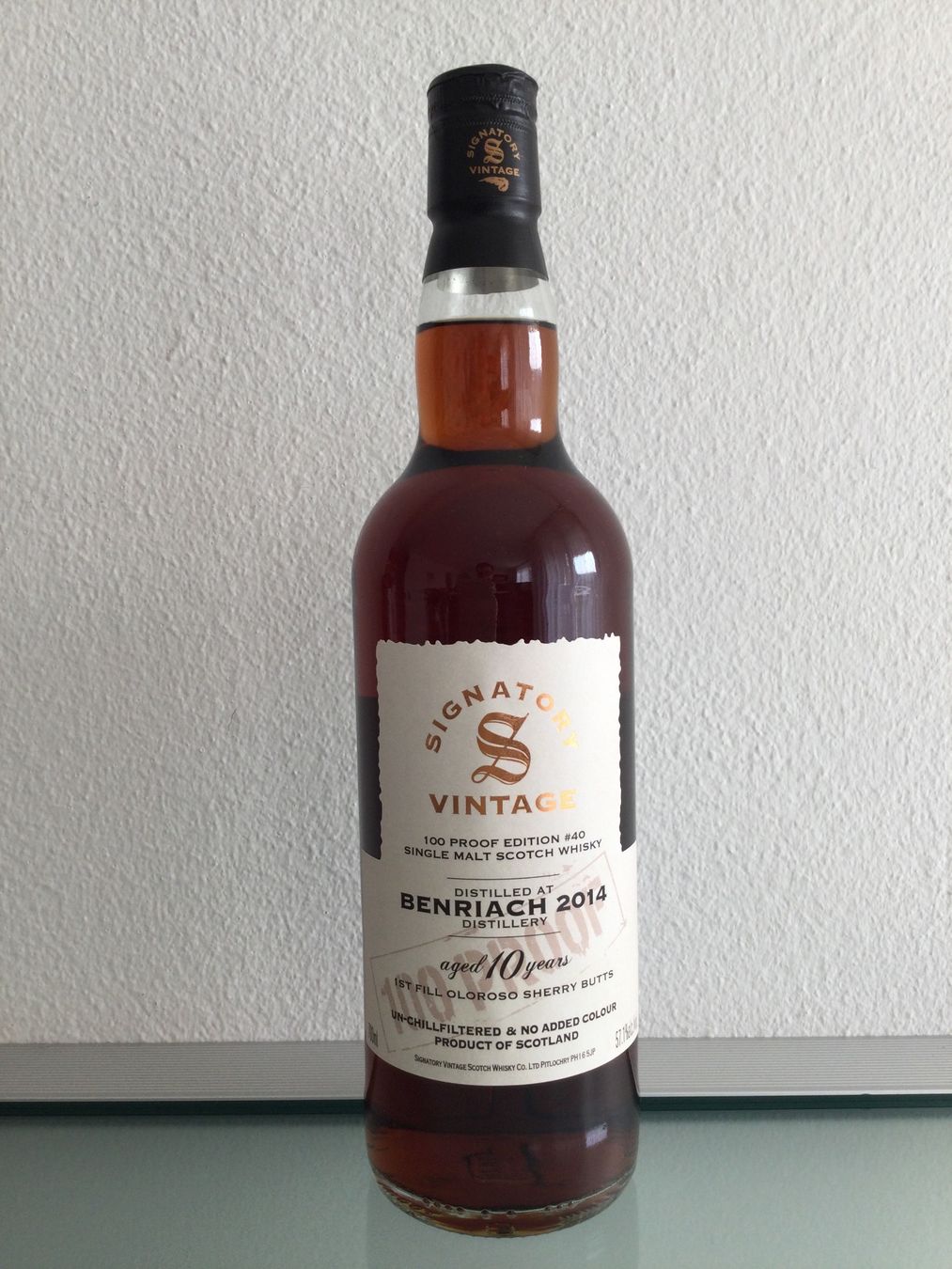 Benriach Spirituosen: BENRIACH Sample à 2 cl Signatory Vintage 100 Proof Edition – Gebraucht aus Kriens von silo03