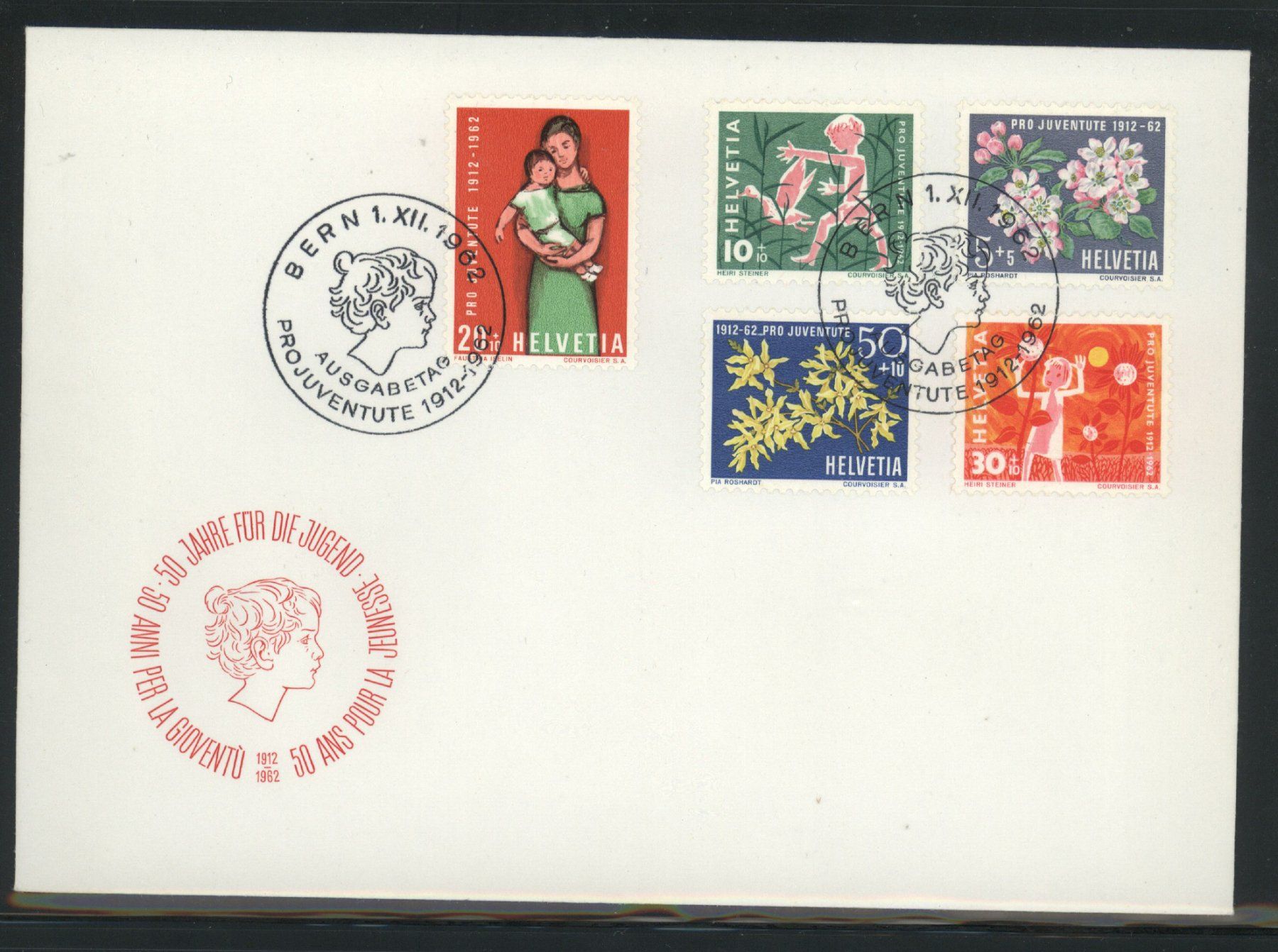 Tutti i francobolli: 1962, FDC, Pro Juventute (2) – Usato da Willisau venduto da Vollstempel