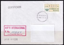 ATM Bolivien, Ausgabe 02.03.1989, R-FDC (40)