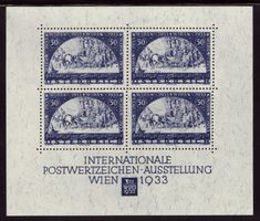 1933 Österreich WIPA Block 1 Faksimile