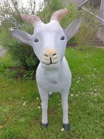 Lebensgroße Ziegenfigur – wetterfeste Gartendeko