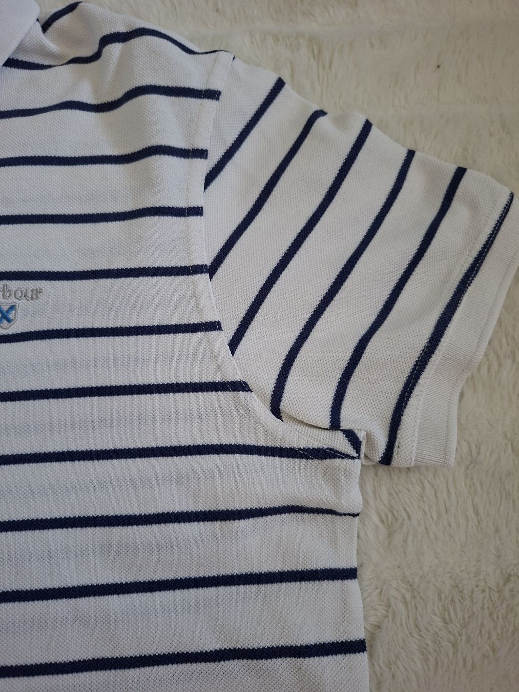 Barbour Magliette Polo: Polo Barbour rayé blanc et bleu taille S  – Usato da Renens VD venduto da ser_j2fn 9