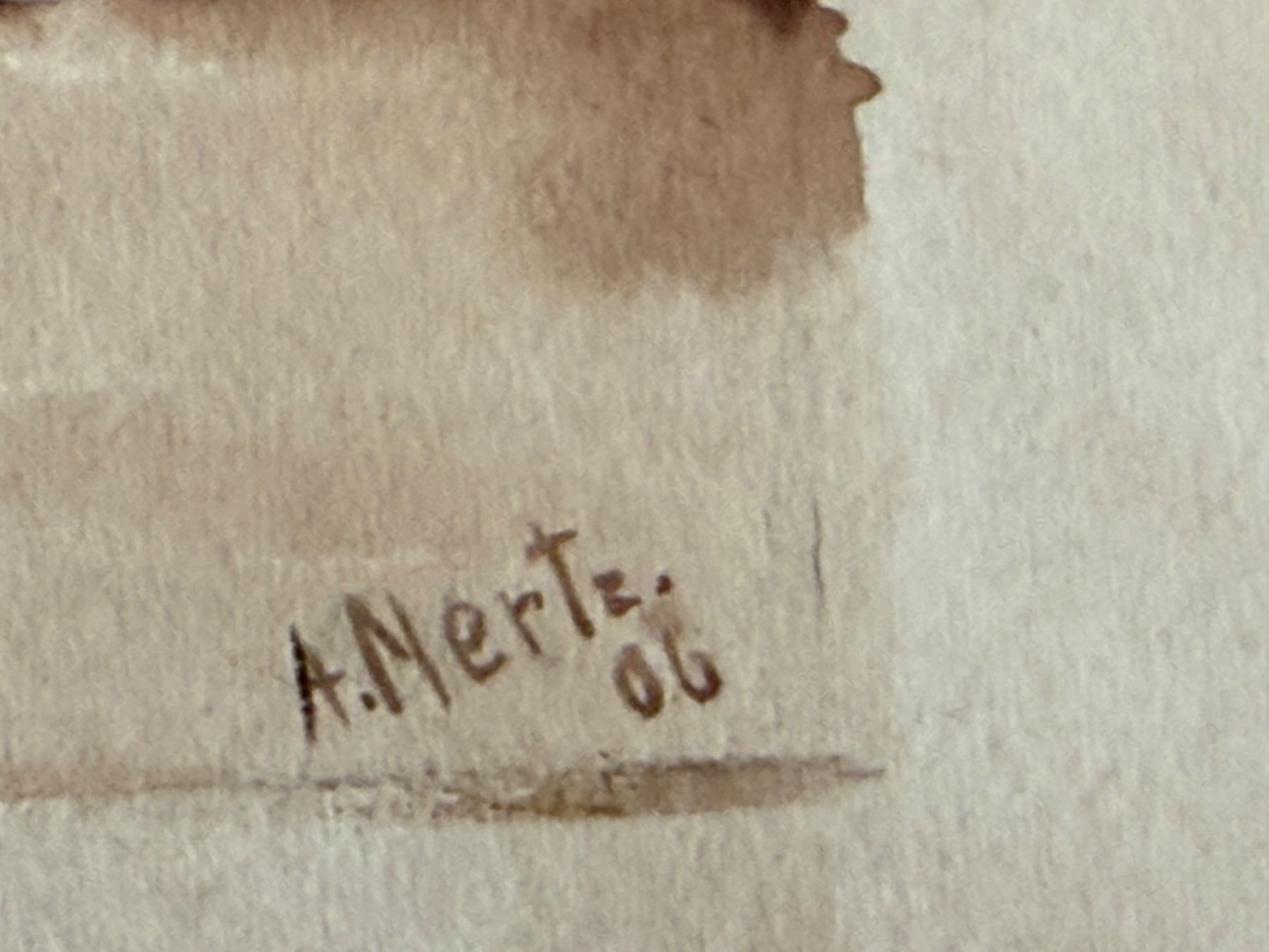 Tableaux: Emma Mertz (1880 -1937) Aquarell Original – D'occasion à Basel par PAUL_ART 1