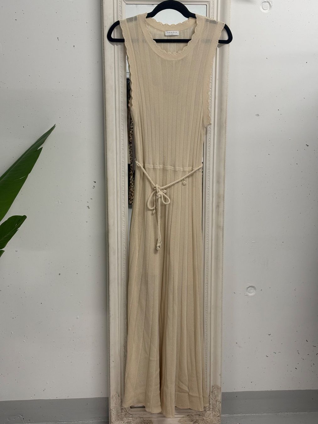 Sandro Kleider: Sandro Strickkleid creme 40 Boho Kleid Maxikleid Gürtel – Neu (gemäss Beschreibung) aus Regensdorf von secondchancefashion 1