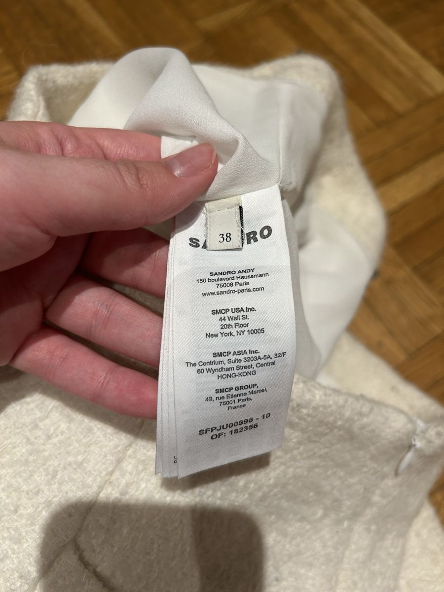 Sandro Gonne: Jupe courte Sandro blanc cassé taille 38 – Usato da Les Acacias venduto da Jeanne_lng 3