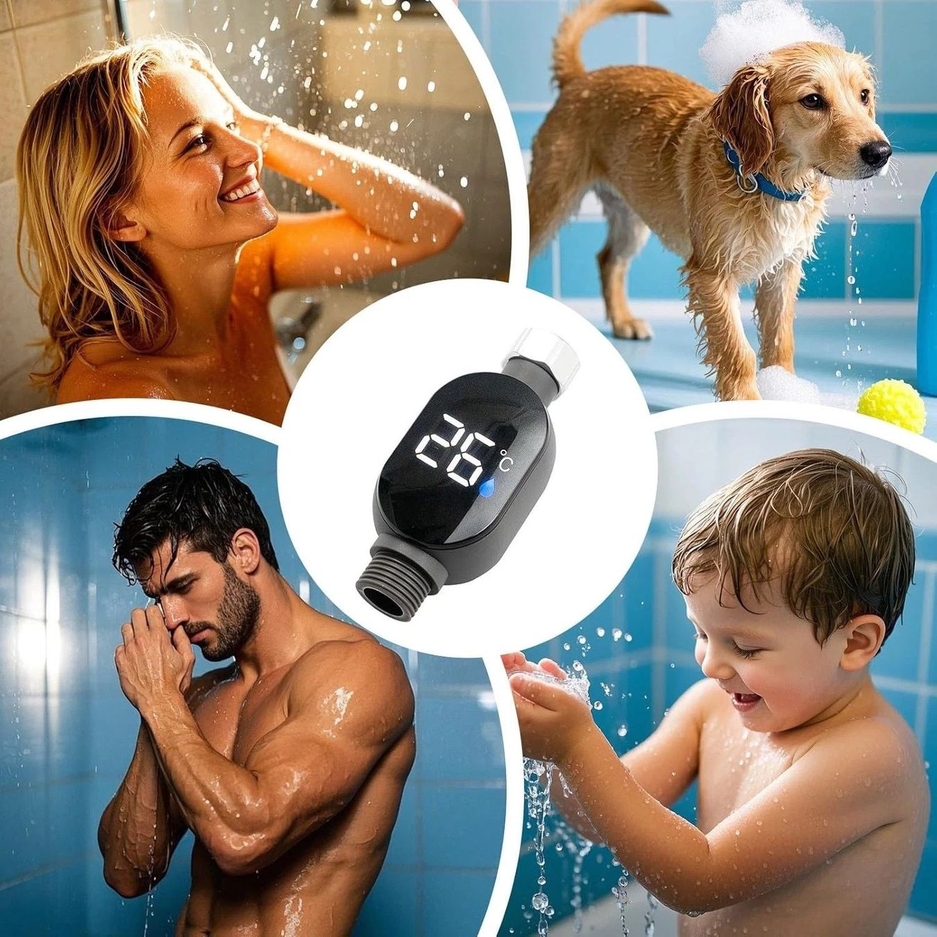 Altro per la casa: Digital  Duschthermometer Mit LED Anzeige Wassersensor – Nuovo (secondo la descrizione) da Kirchdorf AG venduto da Lionstein 3