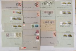 18 Briefe mit Bahnpoststempel