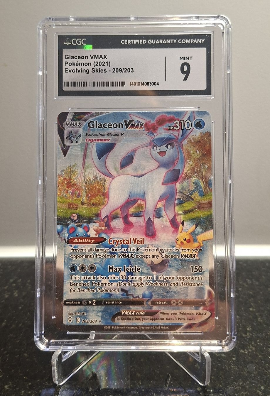 Pokémon Sammelbilder & Trading cards: Glaceon Vmax CGC 9 - Evolving Skies # 209 - EN – Neu (gemäss Beschreibung) aus Kreuzlingen von Dop2K