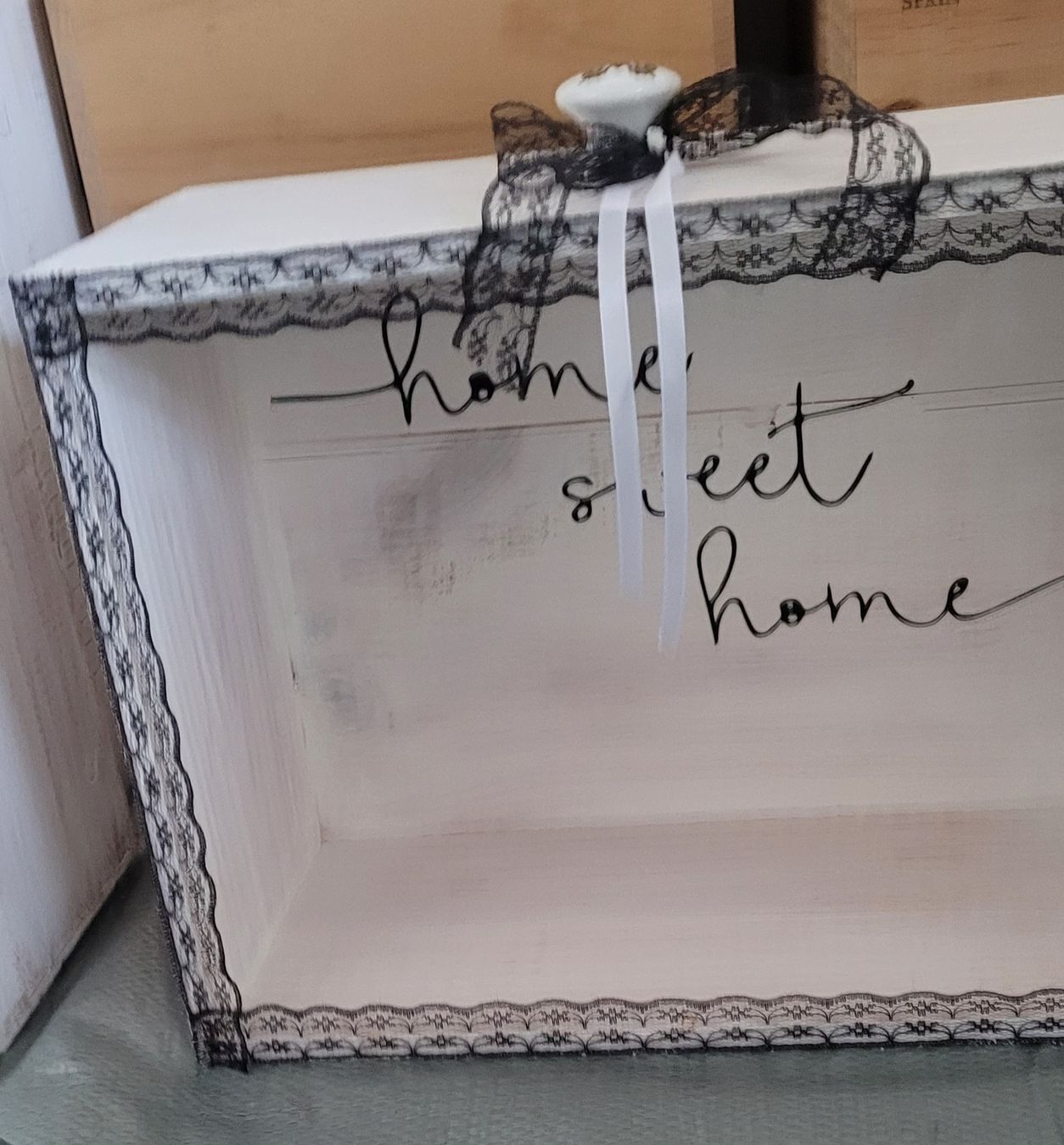 Alle Dekorationen: Dekokiste mit Spruch 🌸Shabby Chic🌸 – Neu (gemäss Beschreibung) aus Meinisberg von mirreb