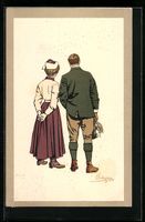 Carlo Pellegrini: Elegantes Paar kehrt d
