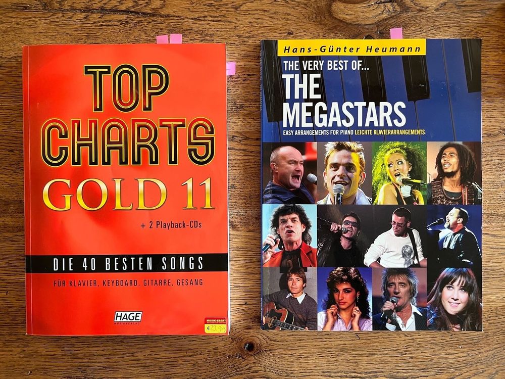 klavier-notenbuch-top-charts-gold-11-the-megastars-kaufen-auf-ricardo