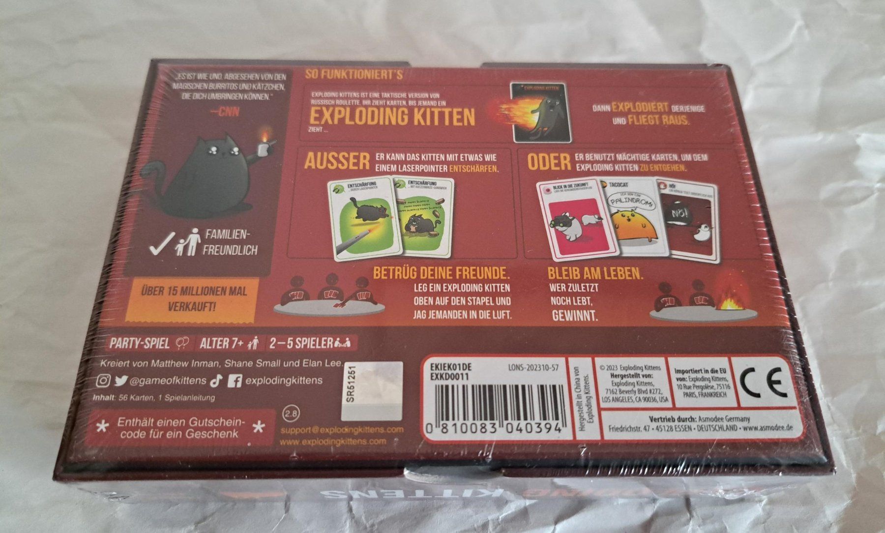 Giochi: Exploding Kittens Familienspiel NEU - Originale Version (D) – Nuovo e nell'imballaggio originale da Basel venduto da Patiscat 1