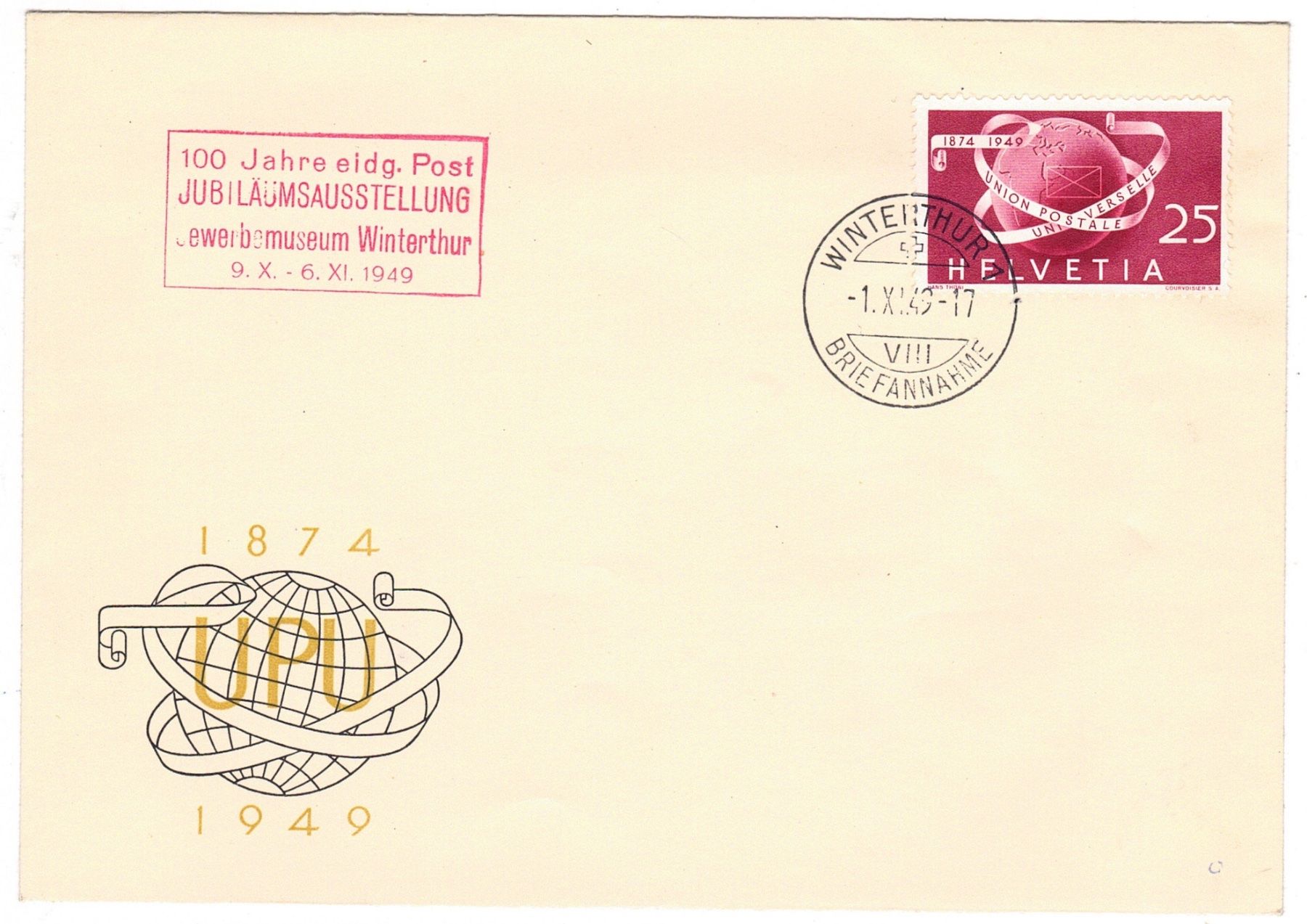 Tutti i francobolli: Lettre e Winterthur cachet S312 (cachet rare) – Usato da La Tour-de-Peilz venduto da amjust