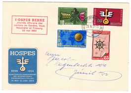 Lettre HOSPE BERNE BPA A649 pour Zürich le 23.V.54