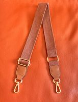 Schulterriemen für Handtaschen (Braun) **Gold Haken**